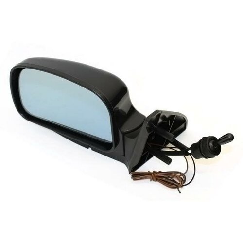 Зеркало боковое левое ВАЗ 2108-15 модель ЛТ-9 ГО с тросовым приводом регулировки, с плоским противоослепляющим отражателем голубого тона и системой обогрева.