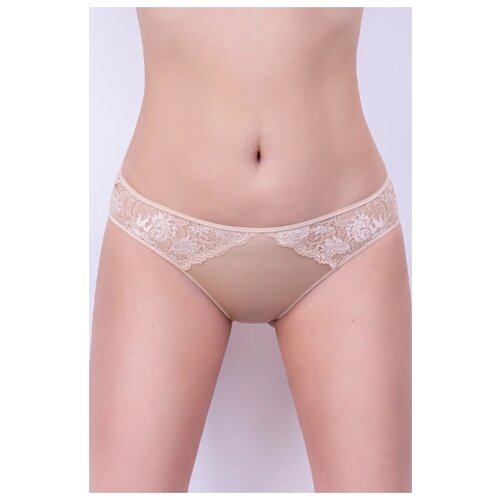 фото Milavitsa трусы слипы с низкой посадкой и кружевными вставками classic, размер 90, нюд