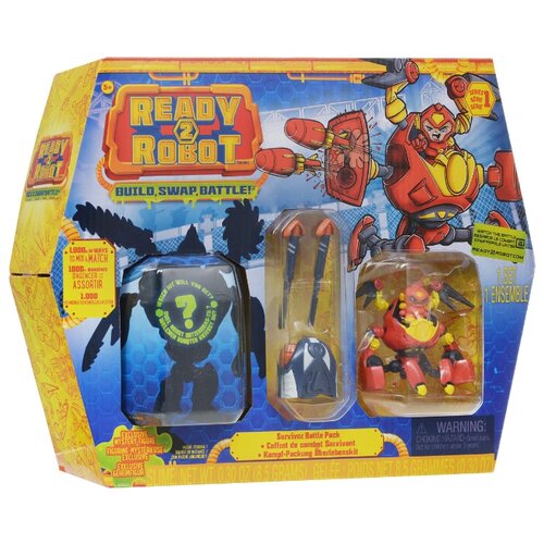 фото Игровой набор ready2robot две капсулы - горец и оружие 553878 (красный) mga entertainment