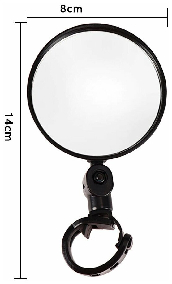 Сферическое зеркало заднего вида для самоката, байка, велосипеда 8см