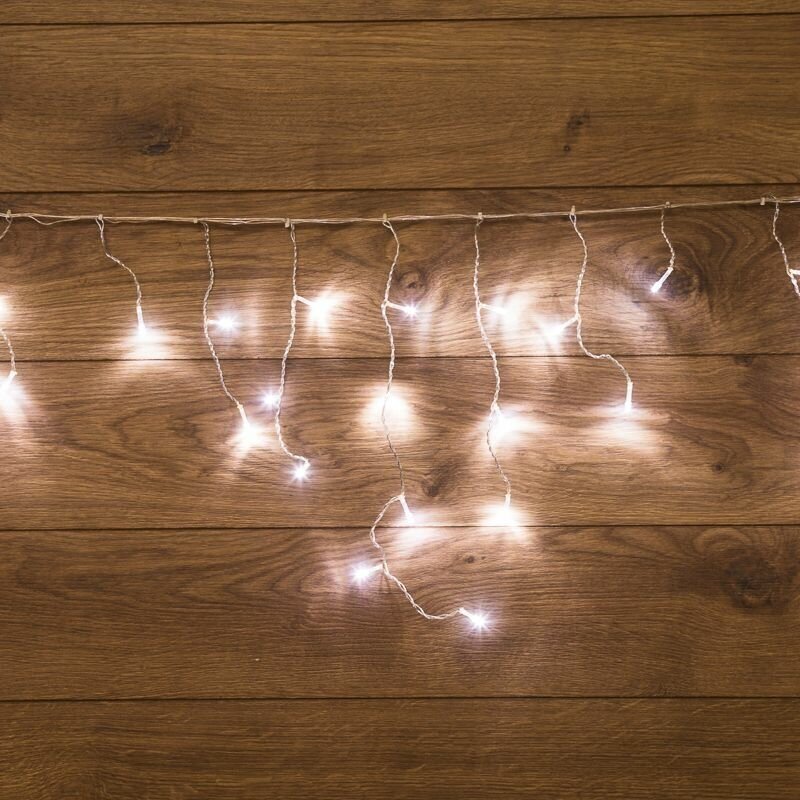 Гирлянда электрогирлянда новогодняя светодиодная 48 LED Neon-Night Бахрома-айсикл 1.8х0.5м, холодное белое свечение