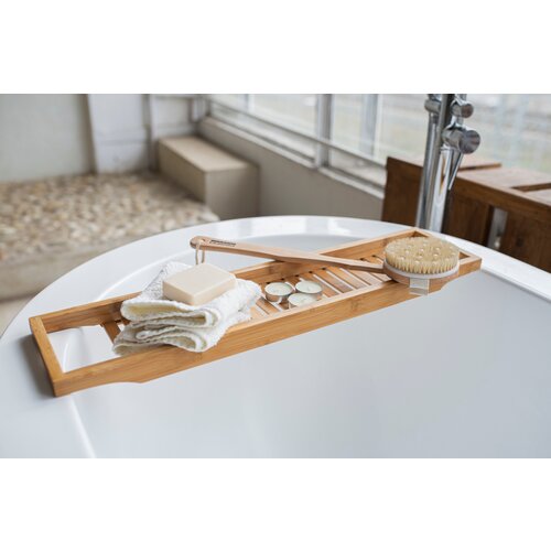 Столик для ванной комнаты, полка для ванны PROFFI HOME PH10201 Natural, бамбук