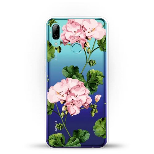 фото Силиконовый чехол розовые цветы на huawei p smart (2019) andy & paul