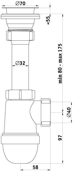 Сифон для раковины Ани Пласт 1.1/2"*40 с выпуском - фото №11