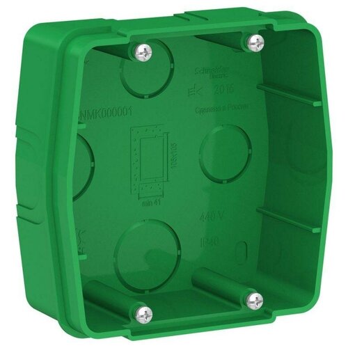 BLNMK000001 Коробка монтажная Schneider Electric Blanca для силовых розеток зеленая