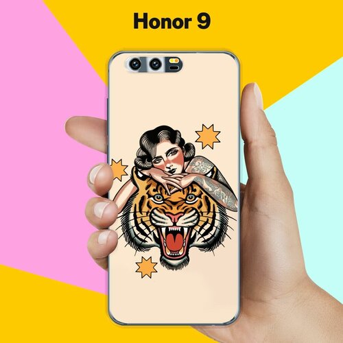 Силиконовый чехол на Honor 9 Тигр / для Хонор 9 силиконовый чехол на honor 9 хонор 9 волшебный тигр