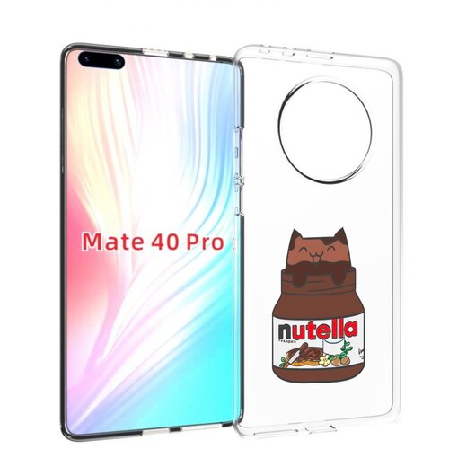 Чехол MyPads кошечка-в-нутелле для Huawei Mate 40 Pro (NOH-NX9) задняя-панель-накладка-бампер