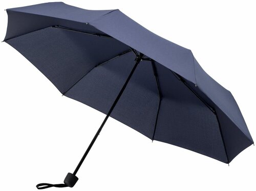 Мини-зонт Doppler, механика, 3 сложения, купол 98 см, 8 спиц, синий