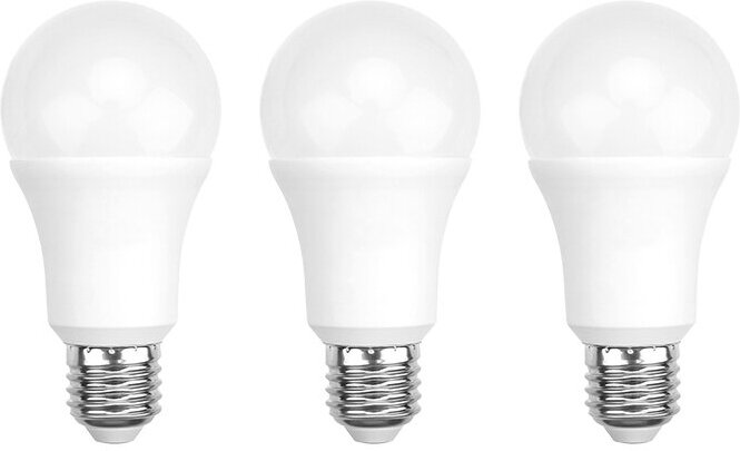 Набор лампа лампочка светодиодная Груша A60 25.5 Вт E27 2423 Лм 6500 K холодное свечение, в комплекте 3 штуки