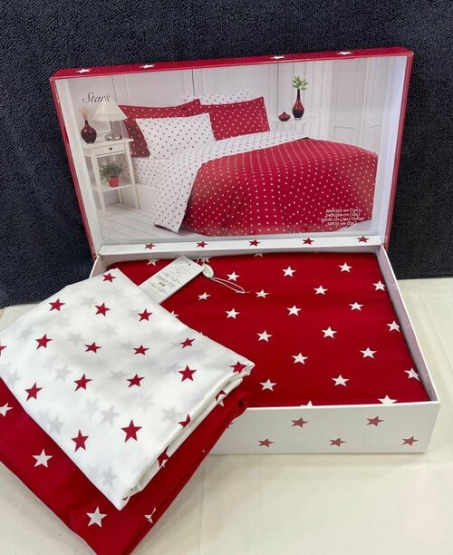 Комплект постельного белья Maison dor Stars 1.5 красный