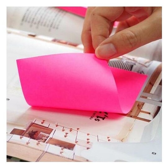 Блок самоклеящийся Stick`n бумажный цвет: розовый 76x127мм 100 листов. 21170
