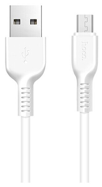 Кабель Hoco X20 Flash USB - microUSB, 1 м, 1 шт, белый