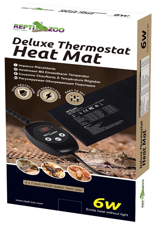 Термоковрик Repti-Zoo Deluxe Thermostat Heat Mat (AHM06), 6 Вт, 10×17,8 см