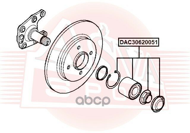 Подшипник Ступичный Задний ASVA арт. DAC30620051