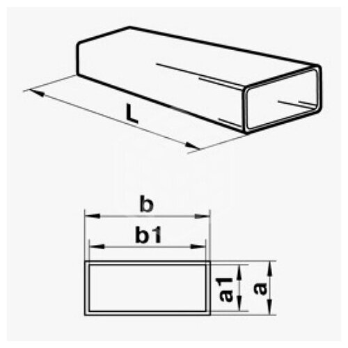 Канал прямоугольный VENTS 7010, 120 х 60 мм, 1 м 4631408 - фотография № 4