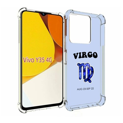 Чехол MyPads знак-зодиака-дева-1 для Vivo Y35 4G 2022 / Vivo Y22 задняя-панель-накладка-бампер