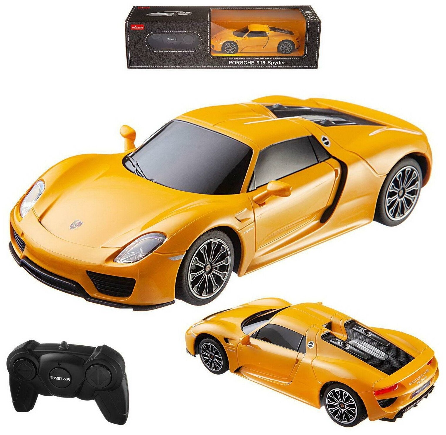 Машина р/у 1:24 PORSCHE 918 Spyder Цвет Желтый 2.4G