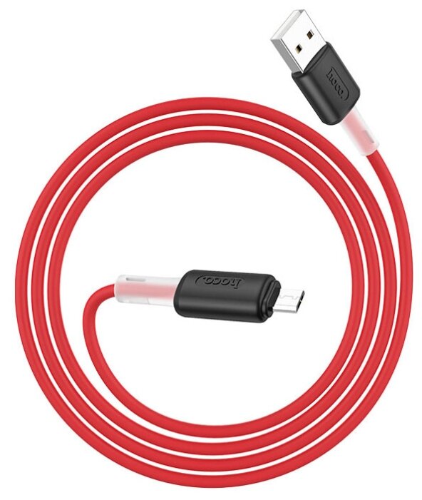 Кабель USB - micro USB 1м Hoco X48 Soft - Красный