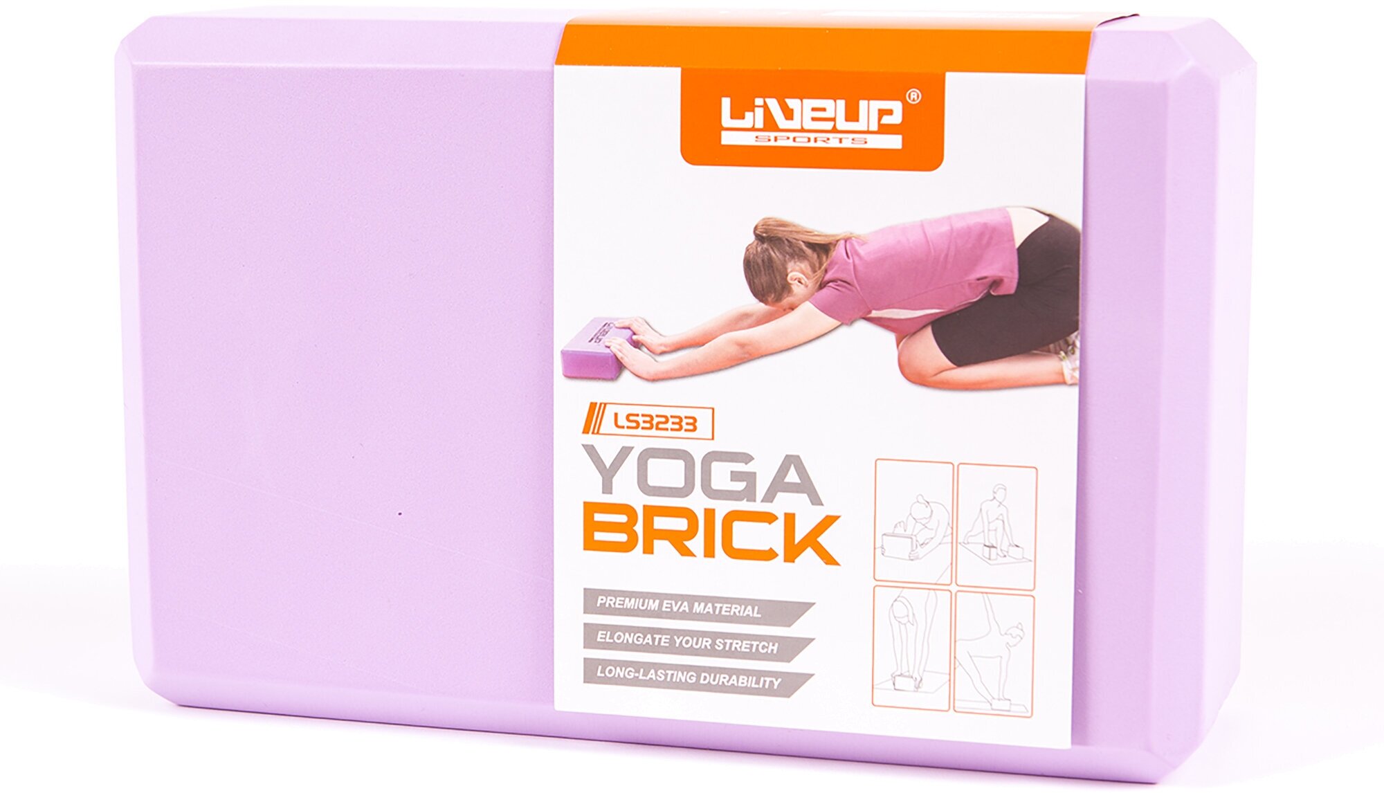 Блок для йоги LiveUp EVA BRICK Унисекс LS3233A-p onesize