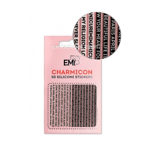 E.Mi, 3D-стикеры №94 Слова Charmicon 3D Silicone Stickers