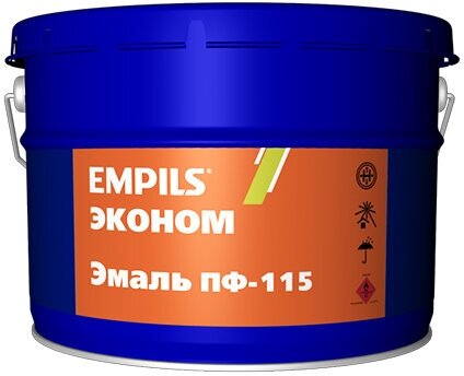 Эмаль ПФ-115 Empils Эконом серая полуглянцевая 20 кг