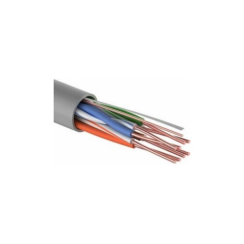 Кабель UTP PROconnect 01-0043-3-100 4PR 24AWG, CCA, CAT5e, PVC, серый, бухта 100 м, катушка rexant кабель ftp 4pr 24awg cat5e 01 0146 1