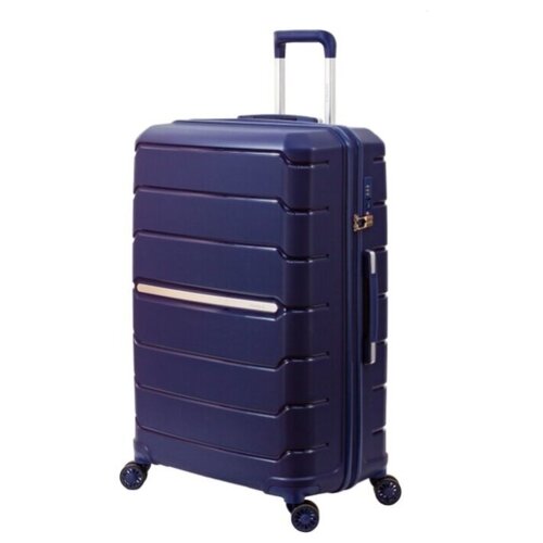 фото Чемодан облегченный из полипропилена supra luggage sts-1004-m, navy blue с антивандальным кодовым замком tsa, 60 литров, 4 колеса с поворотом на 360 градусов