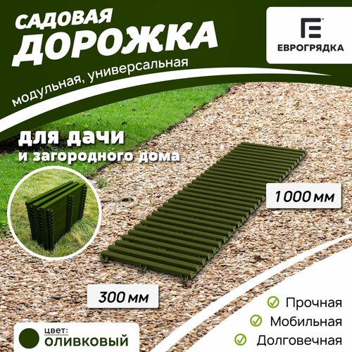 Садовая дорожка Еврогрядка 300х1000, цвет: олива