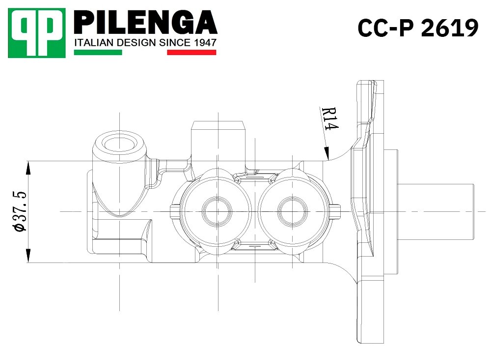 Главный тормозной цилиндр PILENGA CC-P 2619