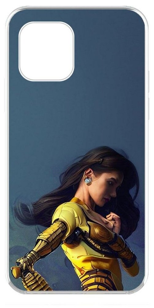 Чехол-накладка Krutoff Clear Case Кибердевушка для iPhone 11 Pro