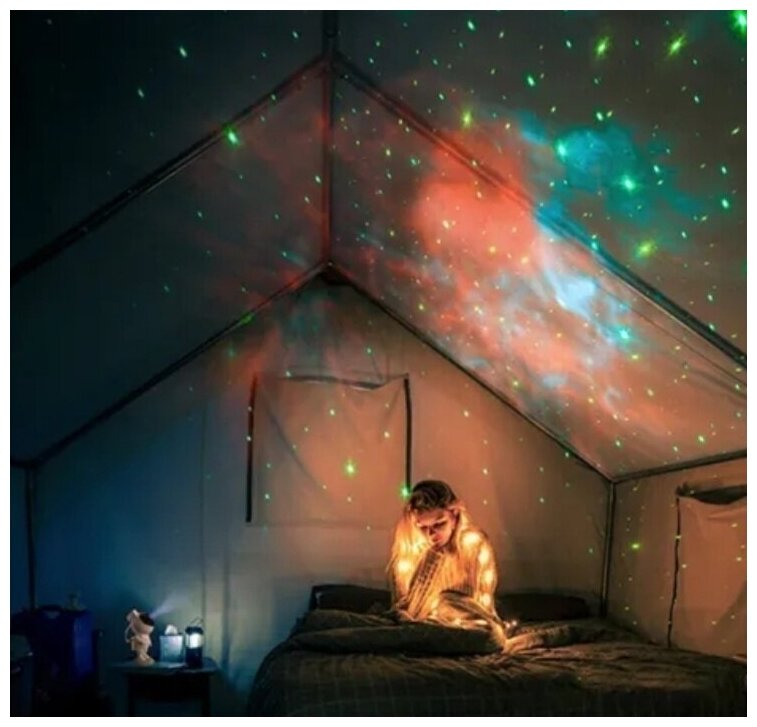 Детский ночник / Ночное небо ночник проектор / лампа космонавт - фотография № 3