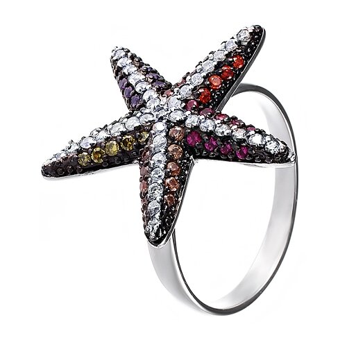 фото Element47 кольцо из серебра 925 пробы с фианитами r120190b-001-wg, размер 18.5