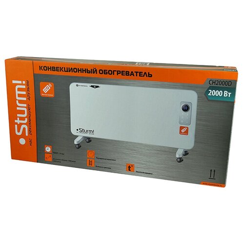 CH2000D Конвекторный обогреватель 2 реж дист управл дисплей термостат напольннастен Sturm 1165000₽
