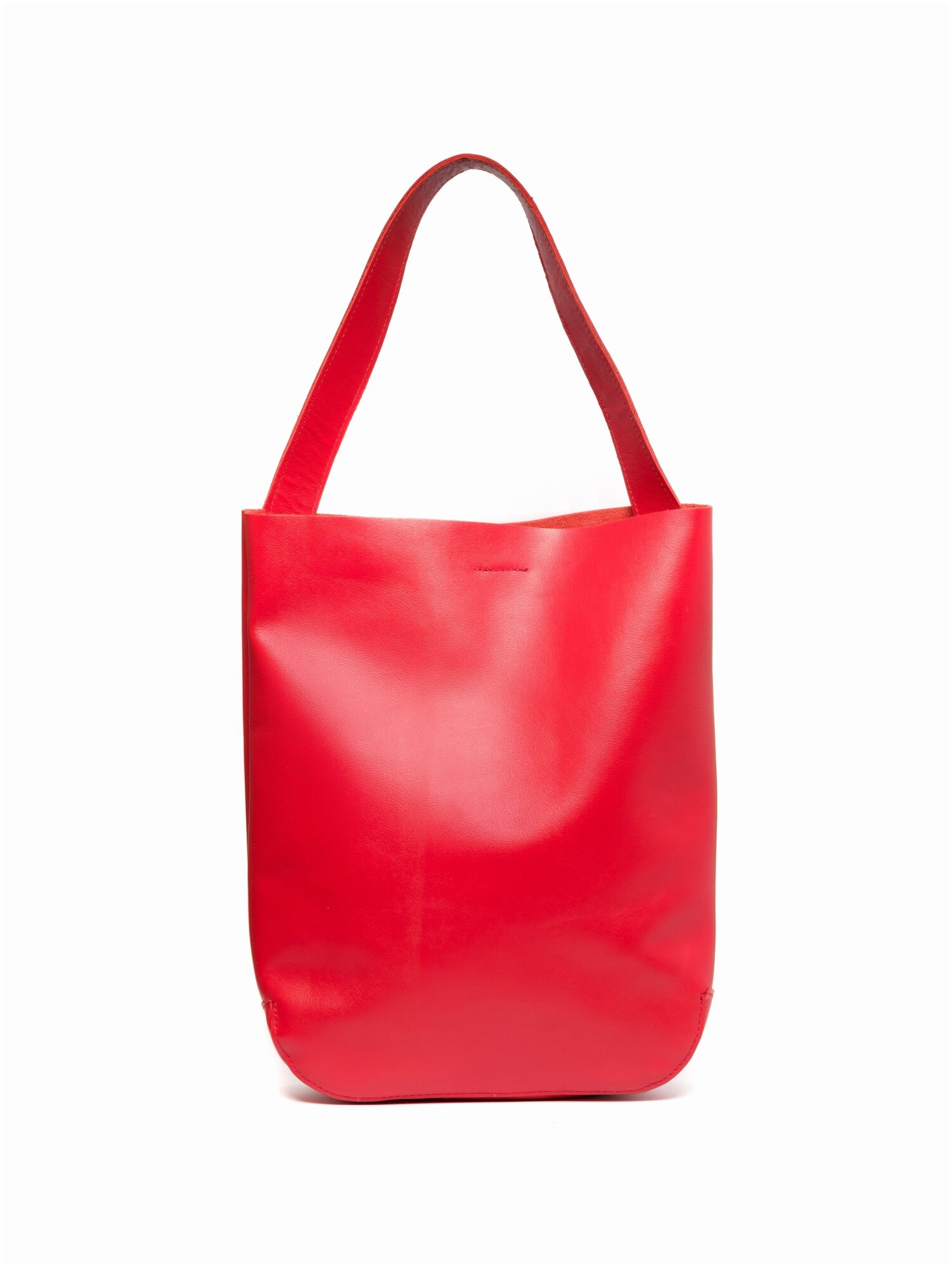 фото Женская Сумка шопер из натуральной кожи на плечо