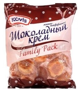 Мини-маффины Kovis с начинкой Шоколадный крем (16 штук) 470г - фотография № 7