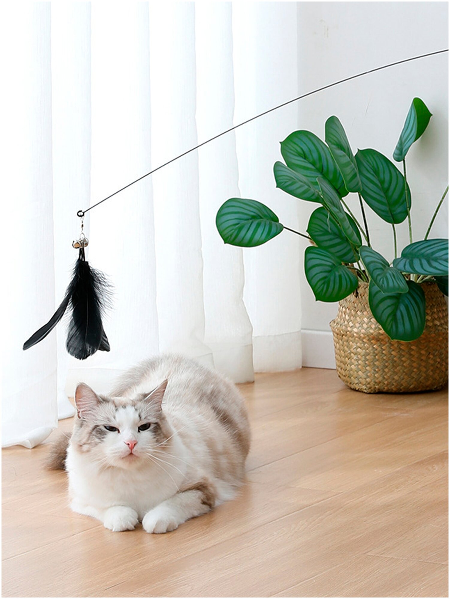 Дразнилка для кошки на присоске / Дразнилка / Игрушка для кота / Дразнилка кота — фото 1