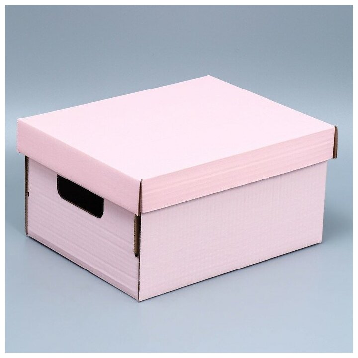 Складная коробка "Розовая", 31,2 х 25,6 х 16,1 см - фотография № 1