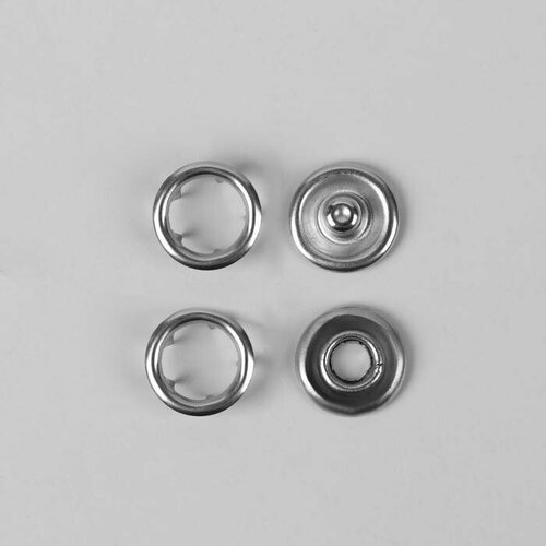 Кнопки рубашечные, d - 9,5 мм, 100 шт, цвет серебряный