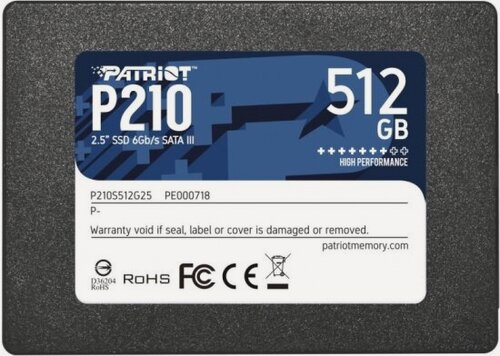 Изображение товара SSD диск Patriot Memory Patriot P210 2.5" 512Гб SATA (P210S512G25)