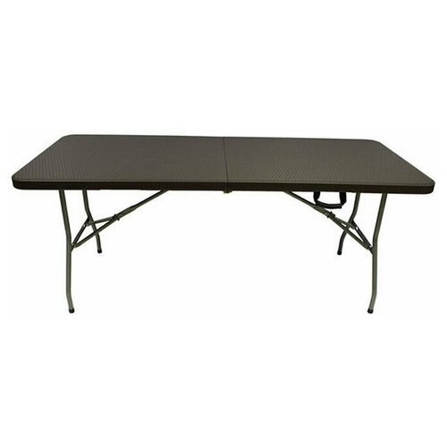 фото Стол складной книжка 180, пластиковый. ротанг коричневый . банкетный, для пикника. dexpan