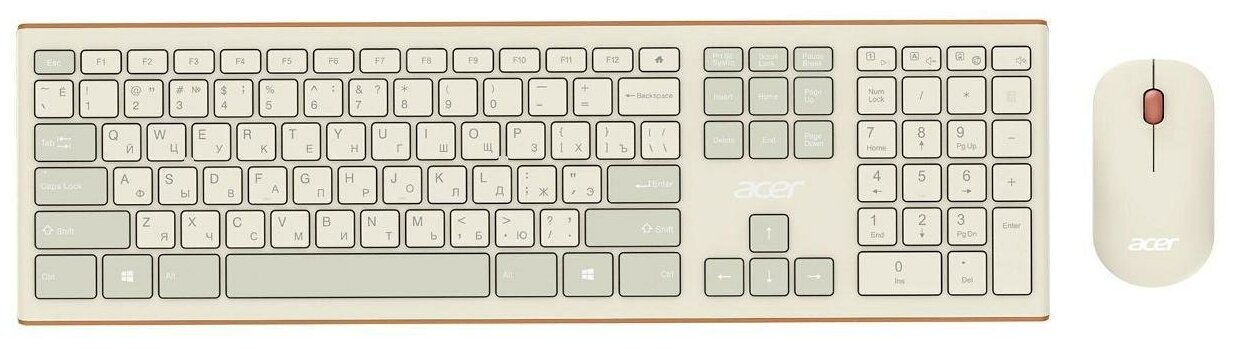 Комплект клавиатура+мышь Acer OCC200 Beige Brown