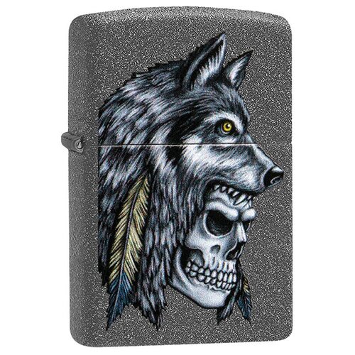 Зажигалка ZIPPO Wolf Skull Iron Stone зажигалка zippo wolf skull iron stone