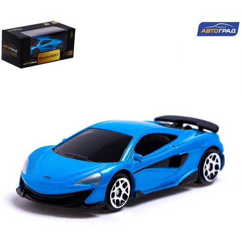 Машина металлическая McLaren 600LT, 1:64, цвет синий 1 32 mclaren senna литой спортивный автомобиль модель игрушечного автомобиля из сплава имитация звука освещение задняя фотография автомобиль в