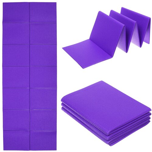 Коврик для йоги складной «Meditation «173**61*0,5 см (PVC), фиолетовый