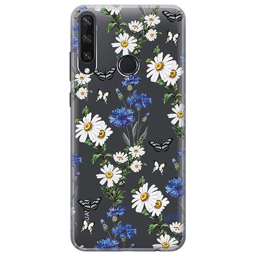 фото Ультратонкий силиконовый чехол-накладка clearview 3d для huawei y6p с принтом "hello, camomiles" gosso