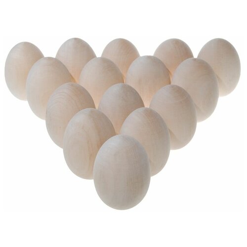 Яйцо пасхальное из дерева 45х65 мм 15 шт. Татьянка