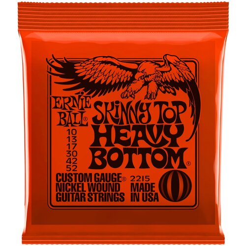 Струны для Электрогитары 10-52 ERNIE BALL 2215 SKINNY TOP HEAVY BOTTOM