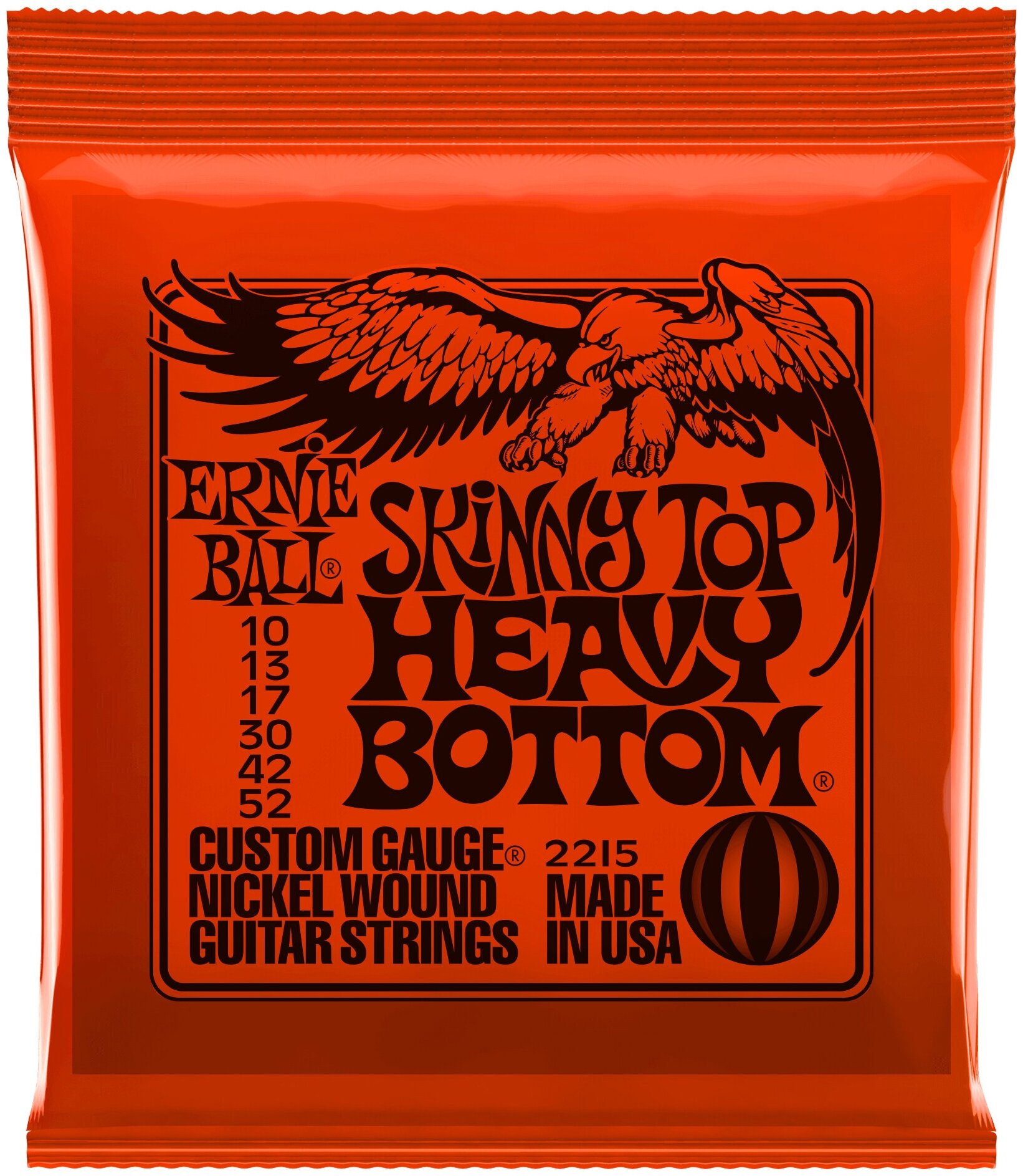 Струны для электрогитары Ernie Ball 2215 Skinny Top Heavy Bottom 10-52