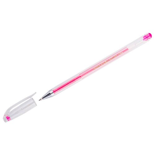 Ручка гелевая Crown Hi-Jell Color (0.5мм, розовый) 12шт. (HJR-500H)