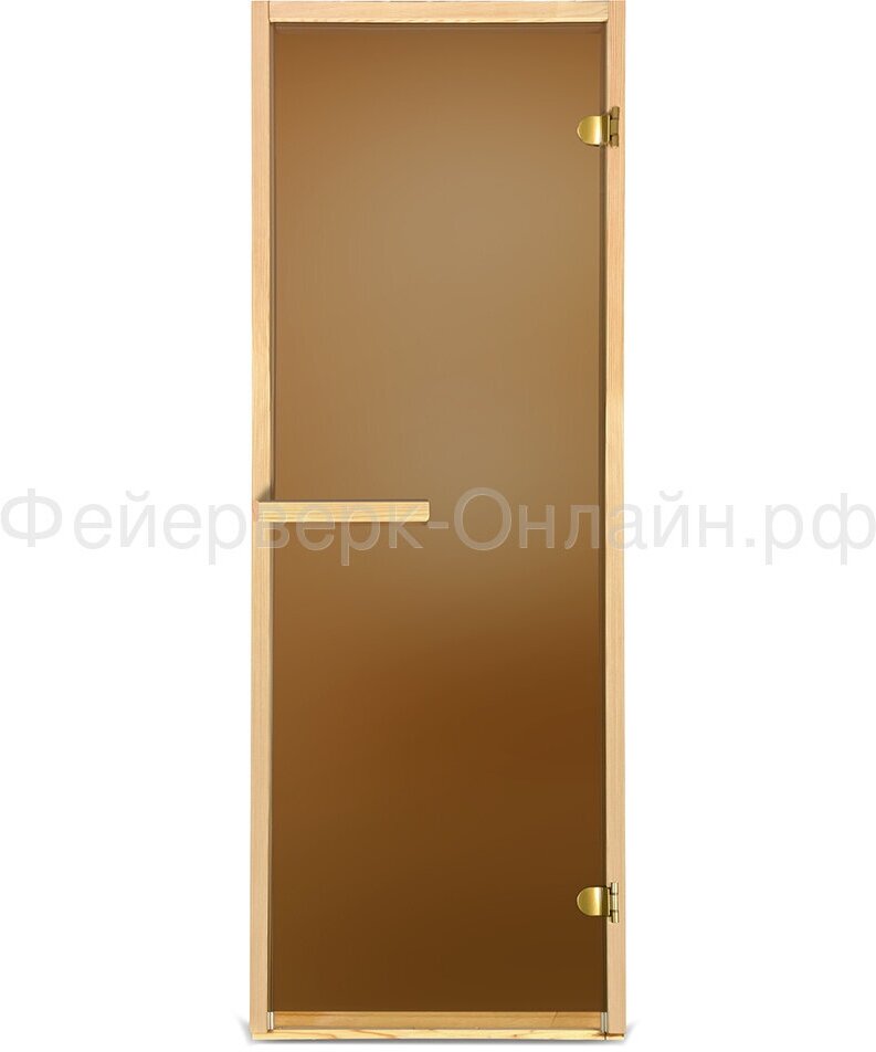 Дверь Банные Штучки из стекла, матовая бронза, 1,9х0,7 м